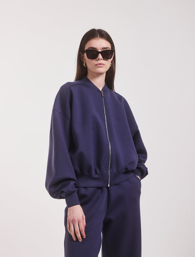 Classic Lounge Zip Jacket in Summer Navy