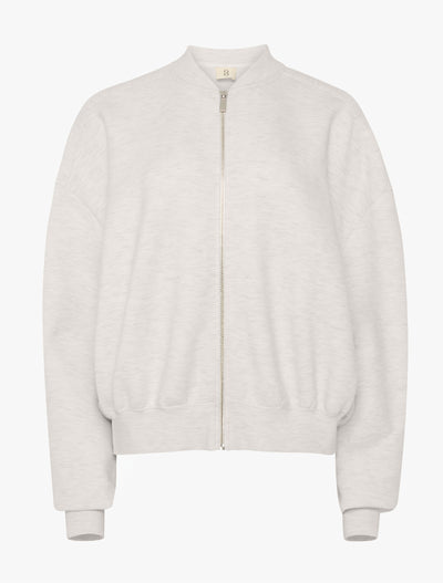 Classic Lounge Zip Jacket in Oatmeal Marl