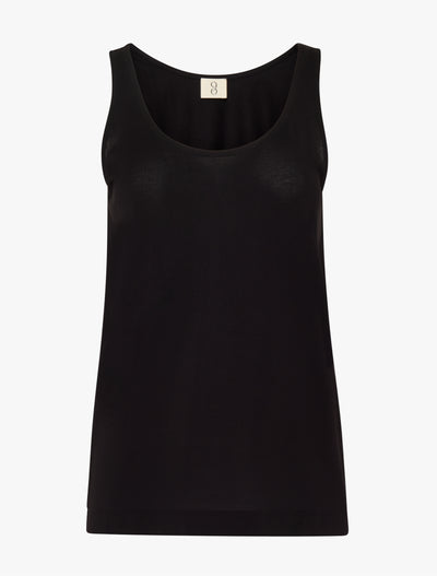 Lightweight Cotton loose Tank in Black