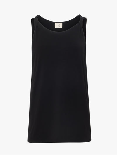 Riley Twist Strap Vest in Black