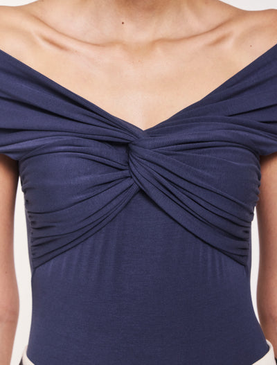 Laila Twist Front Bodysuit in Nightime