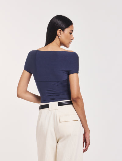 Laila Twist Front Bodysuit in Nightime