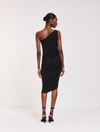 Aysm Midi Dress in Black