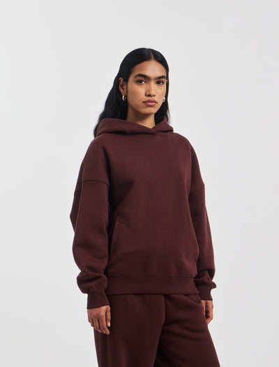 Oversized Hoodie in Bordeaux