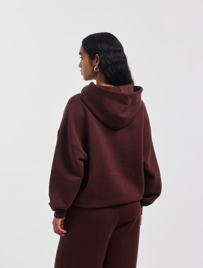 Oversized Hoodie in Bordeaux