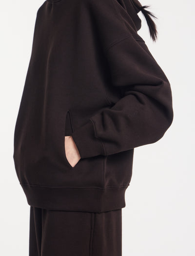 Oversized Hoodie in Bitter Chocolate