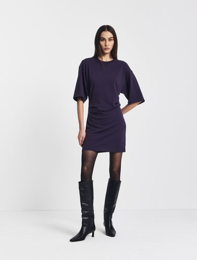 Raya T-Shirt Dress in Aubergine