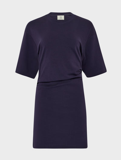 Raya T-Shirt Dress in Aubergine