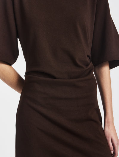 Raya T-Shirt Dress in Bitter Chocolate