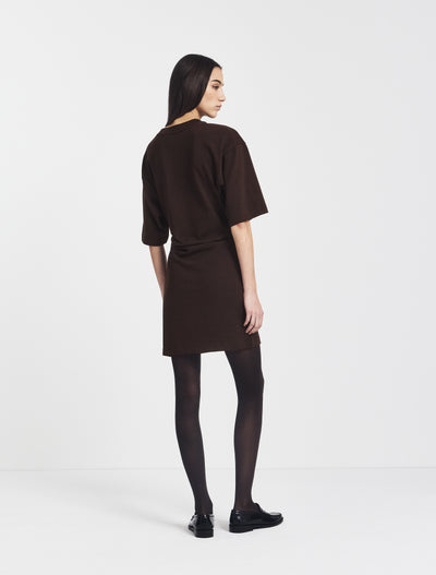 Raya T-Shirt Dress in Bitter Chocolate