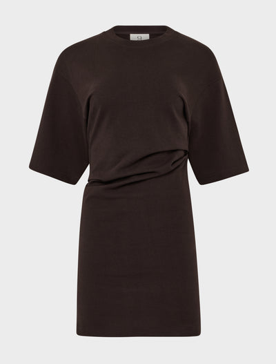 Raya T-Shirt Dress in Bitter Chocolate