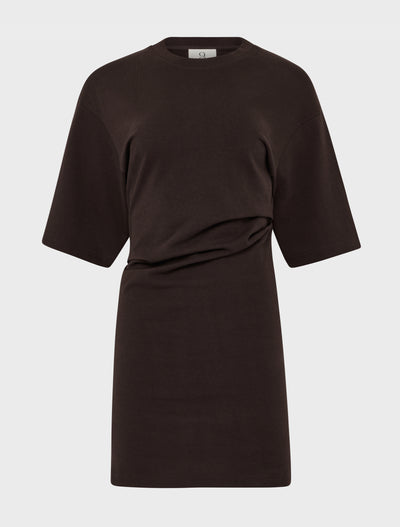 Raya T-Shirt Dress in Bitter Chocolate