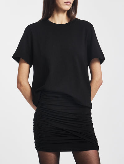 Raya Rouch Mini Skirt in Black