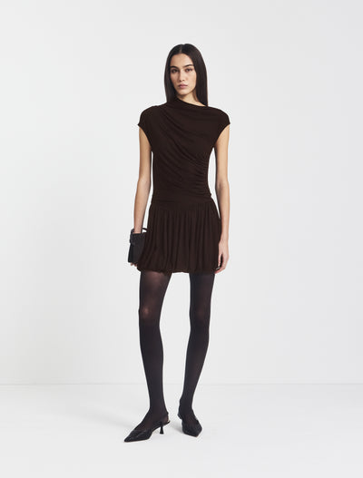 Bailey Mini Dress in Bitter Chocolate