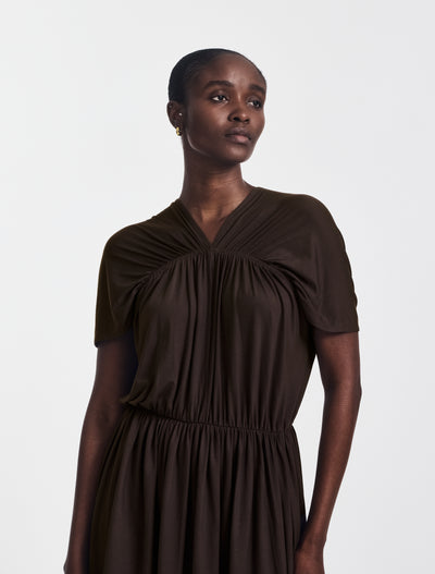 Bythos Reversible Dress in Bitter Chocolate