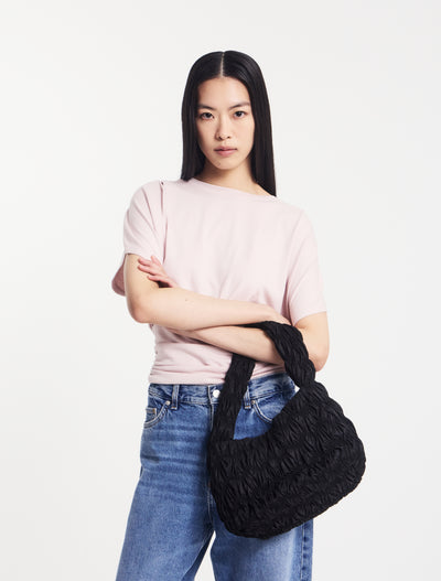 Wren Rouch Hem Tee in Dusk Pink