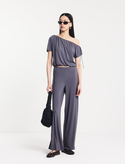 Marlowe Draw Cord Tee in Magnet