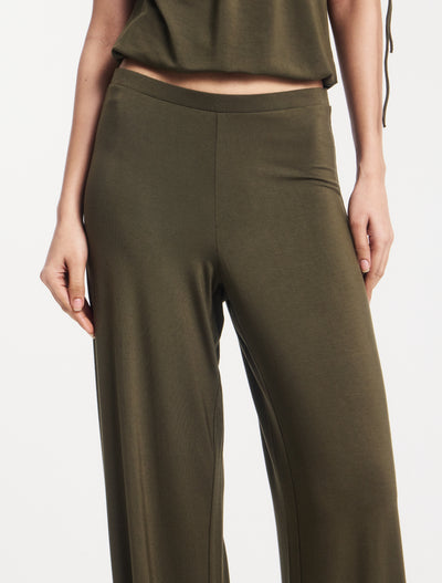 Clover Wide Leg Bottom in Leaf Green