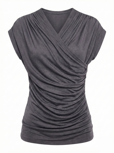 Indie Wrap Top in Magnet