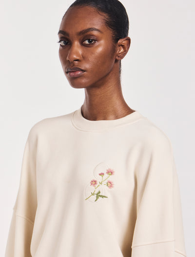 Earth Day Sweatshirt in Cream