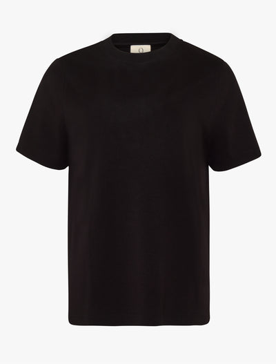 Compact Cotton Oversized T-Shirt in Black