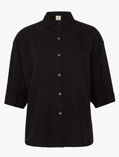 Lindsay Linen Shirt In Black