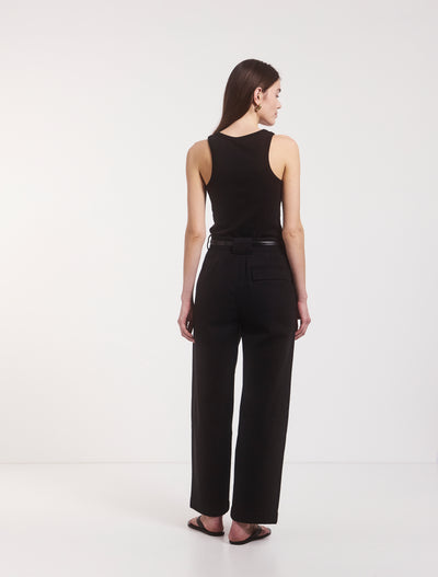 Signature Denim Trouser in Black