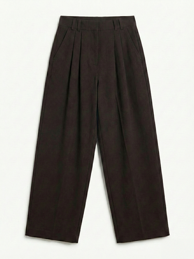 Organic Cotton Denim Trousers in Bitter Chocolate
