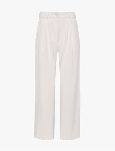 Organic Cotton Denim Trousers in Off White
