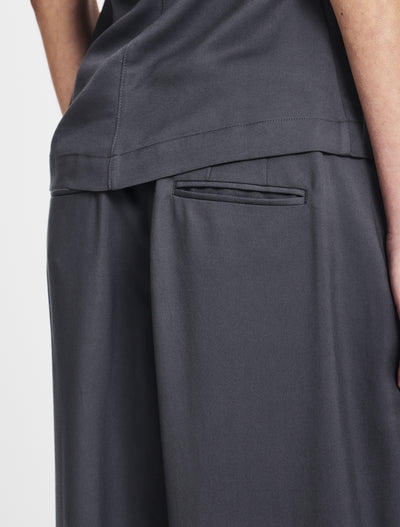 Evie Wide Leg Trouser in Magnet