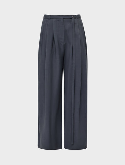 Evie Wide Leg Trouser in Magnet