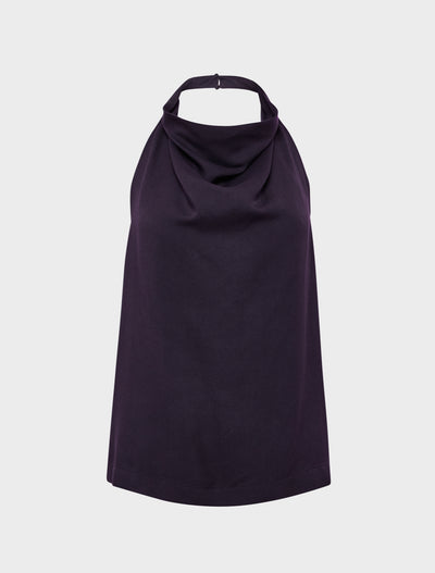 Kayla Halterneck Top in Aubergine