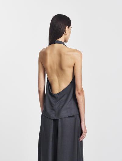 Kayla Halterneck Top in Magnet