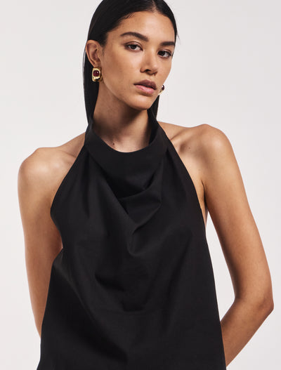 Avery Scarf Top in Black