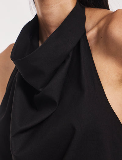 Avery Scarf Top in Black