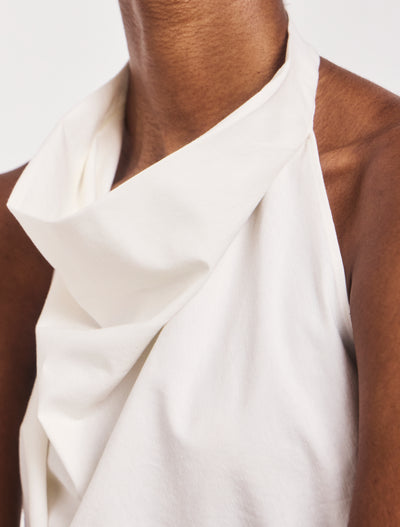 Avery Scarf Top in Off White