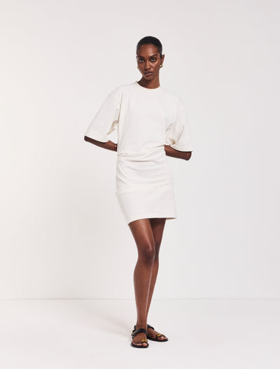Raya T-Shirt Dress In Off White