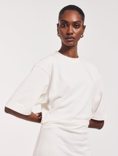 Raya T-Shirt Dress In Off White
