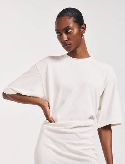 Raya T-Shirt Dress In Off White