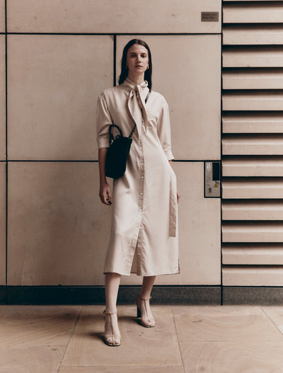 Argyl Dress in Enoki Mushroom