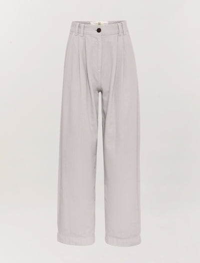 Apollo Cotton Linen Blend Loose Pant in Stone
