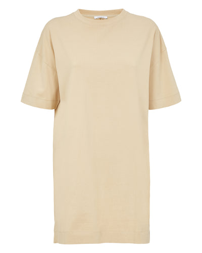 Natalie T-Shirt Dress in Warm Sand