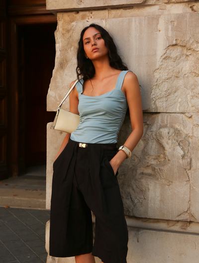Aki Cami Top In Powder Blue