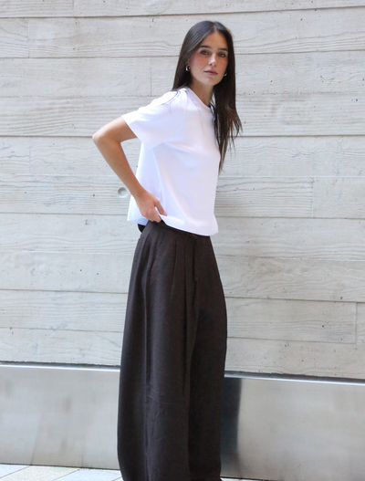Compact Cotton Boxy T-shirt in White