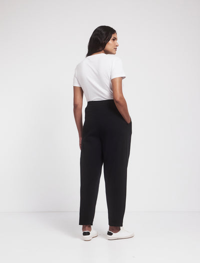 Flax Jersey Travel Pant in Black