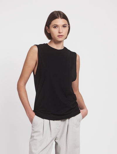 Alex Classic Cotton Tank in Black