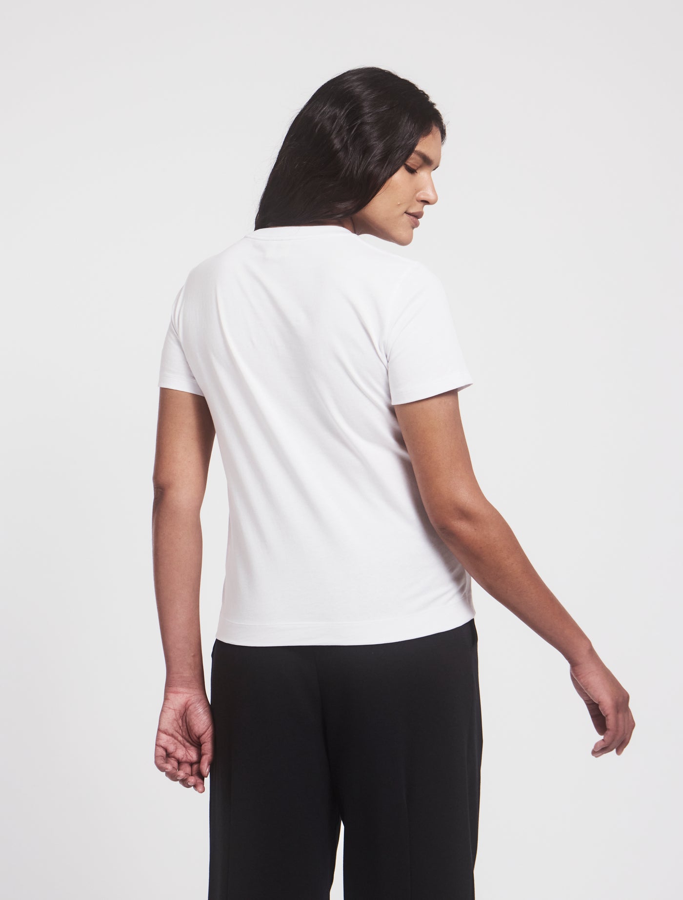 Drew Classic Cotton T-Shirt in White