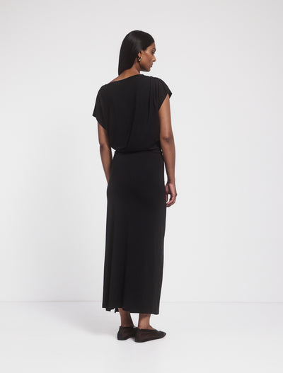 Gabriel Dress in Black, back view