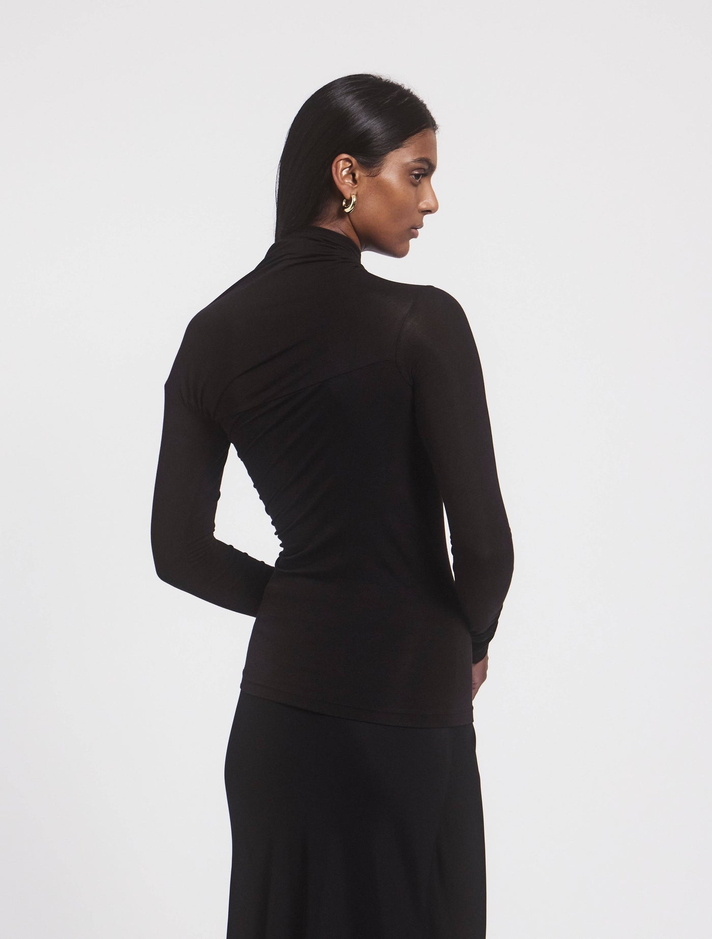 Draped Front Top - Black – Ninety Percent