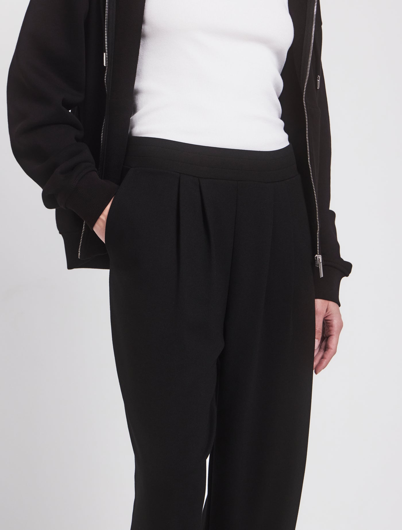 Flax Jersey Travel Pant in Black